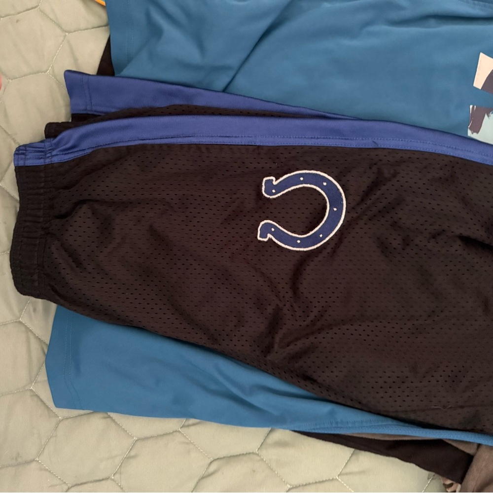 Reebok Kids Black Joggers with Blue Accents